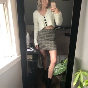 White cropped sweater